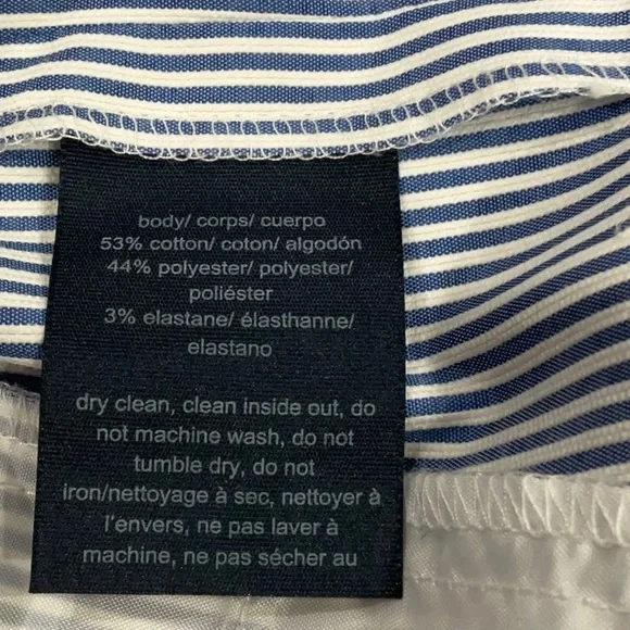 TOMMY HILFIGER white ankle pants with and white stripes size 10 - Picture 14 of 14